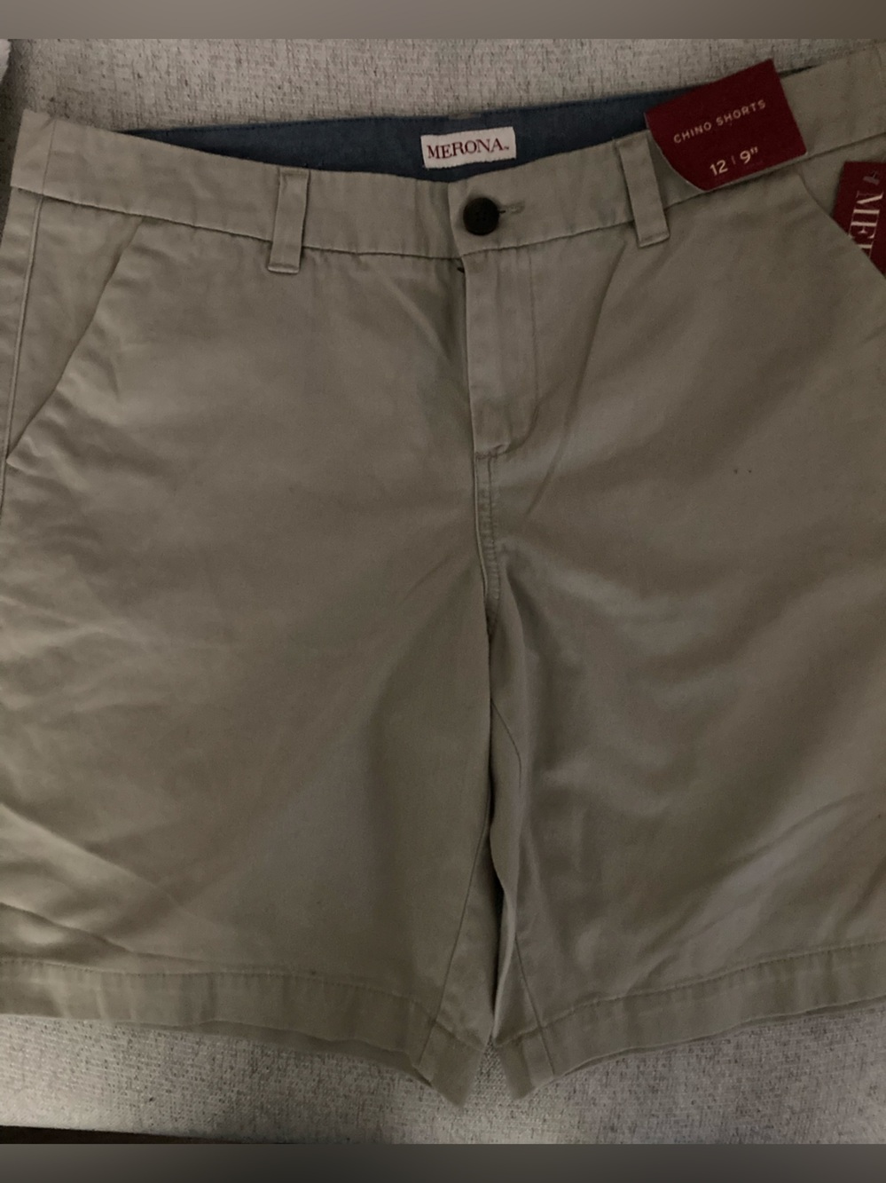 Merona tan size 12 NWT  9 inch cotton chino shorts